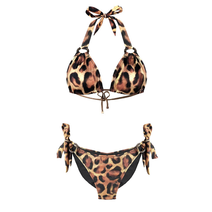 Bikini con Estampado de Leopardo - Deessa Ibiza