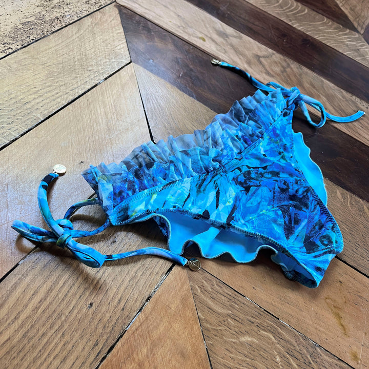 Bikini Boho con Volantes Mariposa Azul Carmen Lucia - Deessa Ibiza